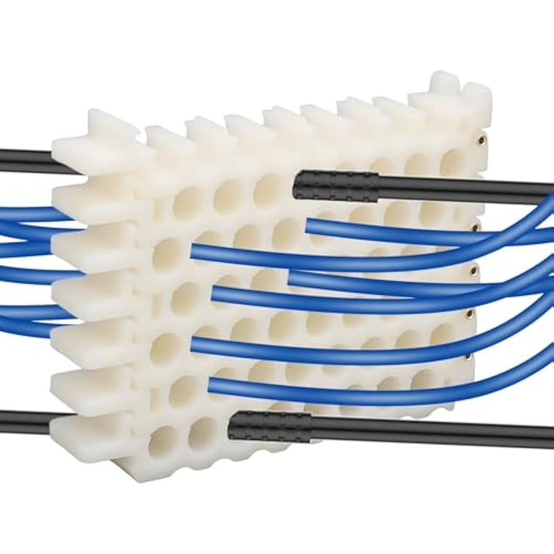 Cable Organizing and Bundler Tool, Cable Dresser for Data Center, 9mm Hole Organizing Bundler Tool Network Cord Hole Comb for CAT5 CAT6 CAT7 Cable (8x6 Holes) - Image 1